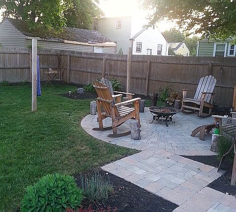 Private fire pit area