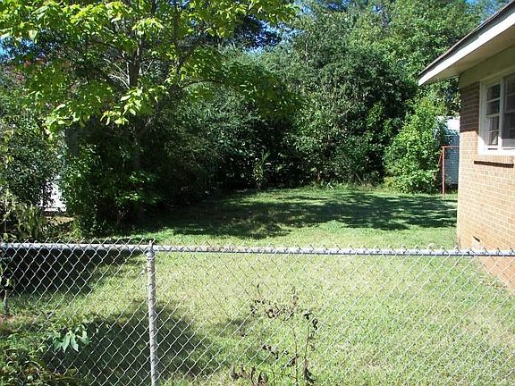 fenced backyard