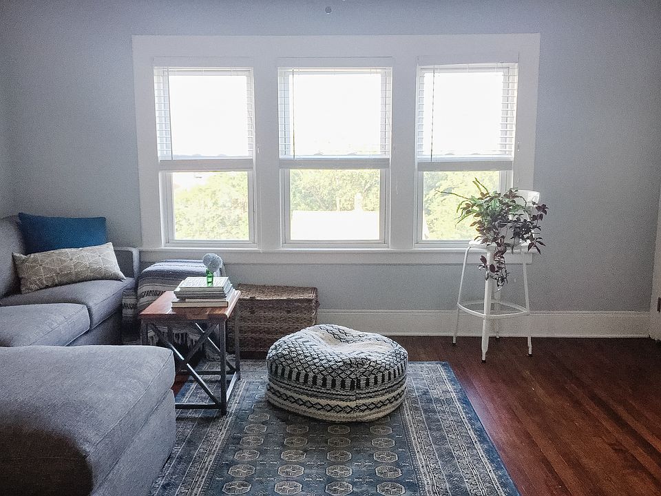 Living room with water views