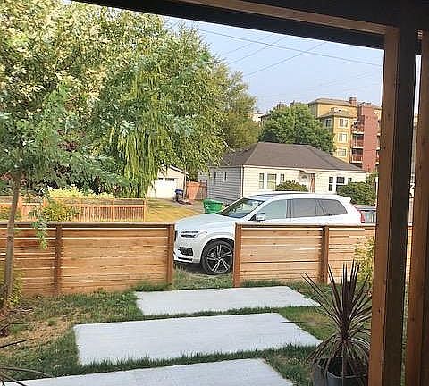 View from front porch. Plenty of parking-private driveway a