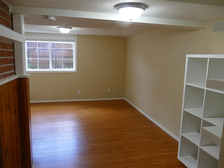 Bedroom with built in storage