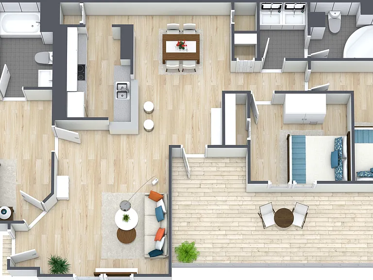 La Mansion Floor plans - 3D - El Castillo - Image La Mansion Floor plans - 3D - El Castillo - Image
