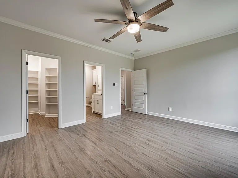 Third bedroom with view of big walk-in closet with shelves, locating on the opposite side of the master. Please look at floor plan attached.