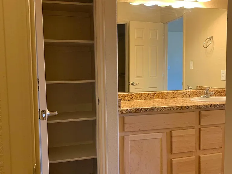 Master Bathroom has built-in Linen Closet