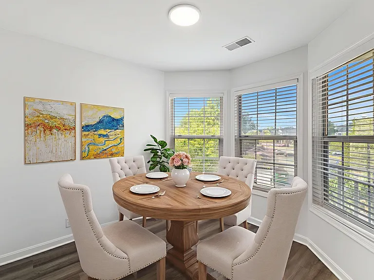 Modern dining space designed for comfort and style.