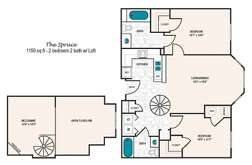 Floor plan Spruce with Loft