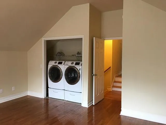 Laundry
These appliances have been removed and folding doors have been hung here.
