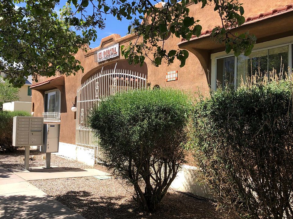 Front of building with secure, gated courtyard.