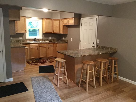 Kitchen view from dining rm