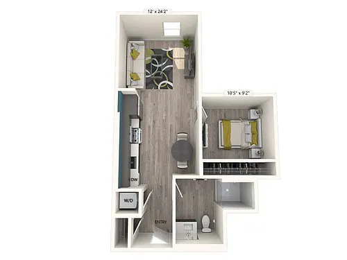 Floor plan AM1-FinishII-608-627sf