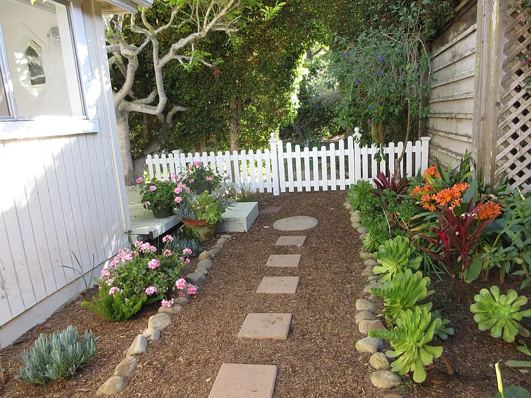 Private fenced garden