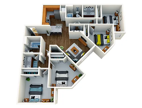 Floor plan D1- Full Unit