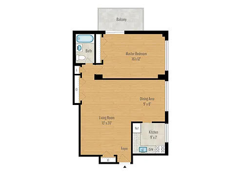 Floor plan 1 Bedroom