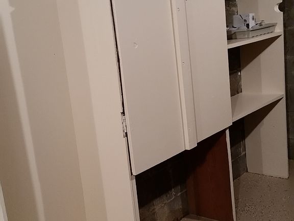 back basement room storage cabinets