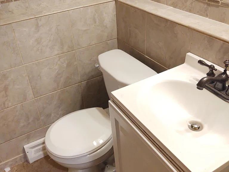 Half bathroom in family room