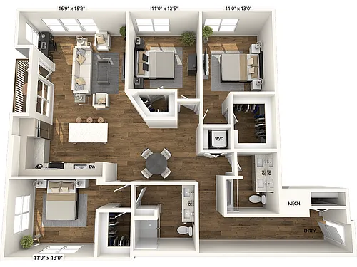 Floor plan C3-1615sf-FinishIV