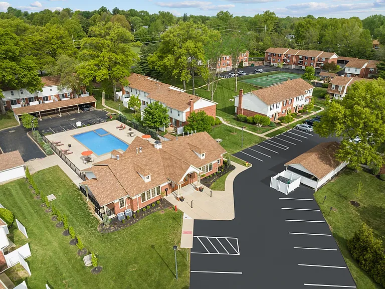Aerial View of Woods Mill Park Apartments & Townhomes
