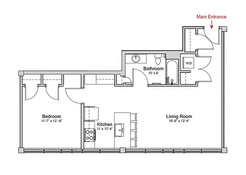 Floor plan One Bedroom