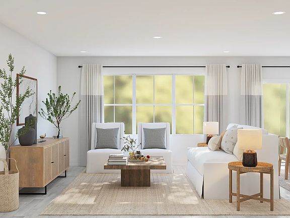 Great room with tile flooring