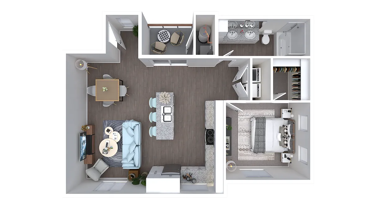 Floor plan 1X1-818