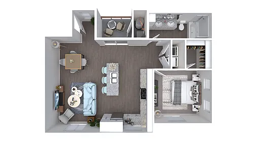 Floor plan 1X1-818