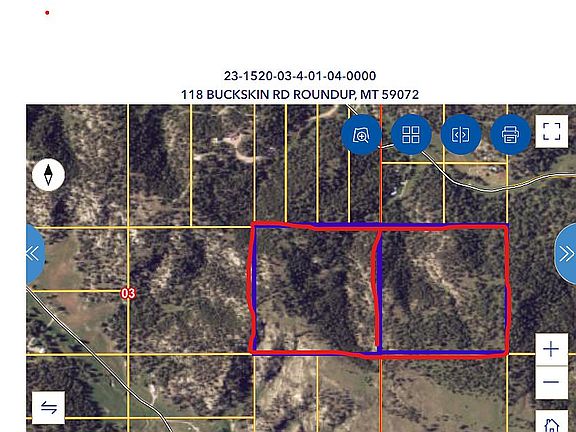 80 acres outlined in red