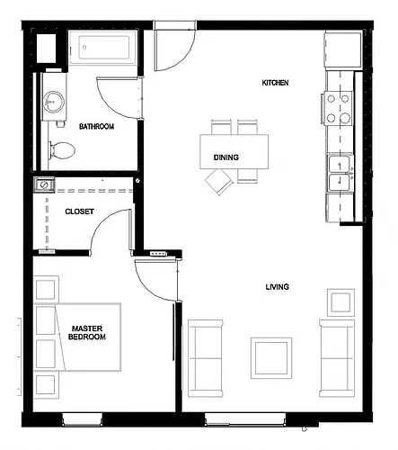 Floor plan 1x1 Grand