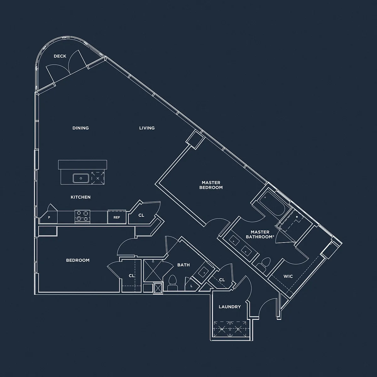 Floor plan TWO BEDROOM