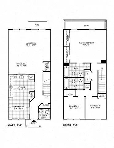 Floor plan 3 Bed 2.5 Bath