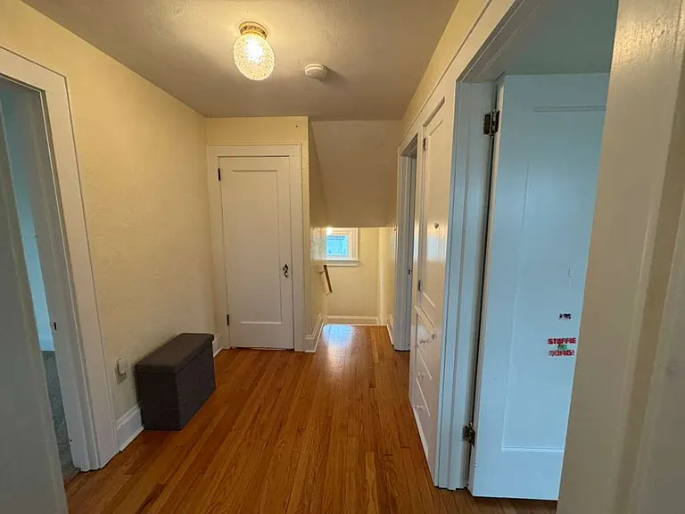 2nd floor landing, linen closet on right