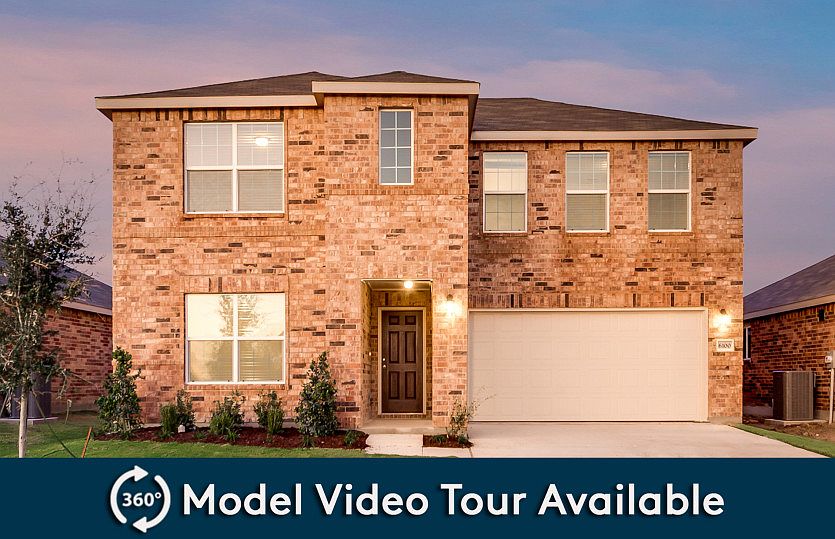 The La Salle, a two-story home with 2-car garage, shown with Home Exterior D