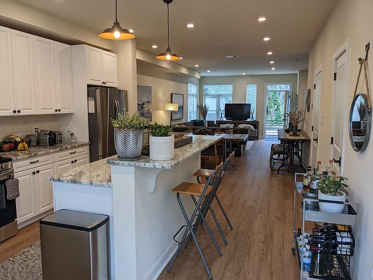 Kitchen View To Front Door
