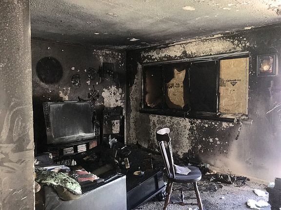 Smoke damaged Living