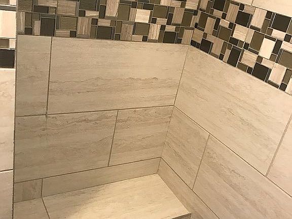 Basement custom tile shower