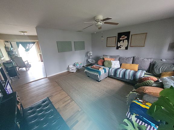 Living room looking toward kitchen