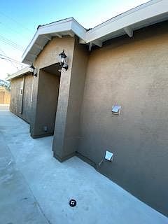 Side view of entrance