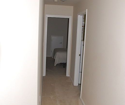 Hallway with laundry room
