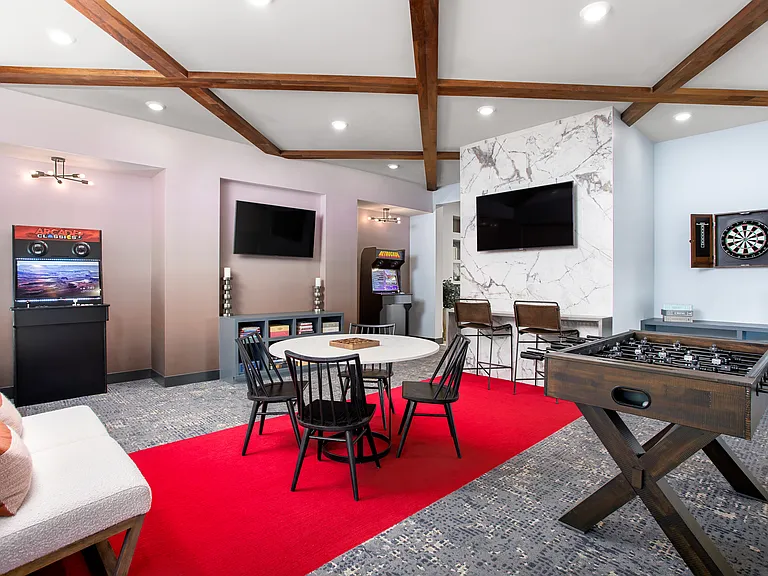 Host, hang out, or just relax in the clubhouse.