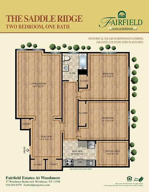 Floor plan The Saddle Ridge Two Bedroom