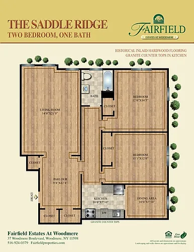 Floor plan The Saddle Ridge Two Bedroom