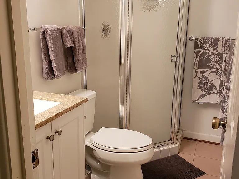 Private bath with standup shower