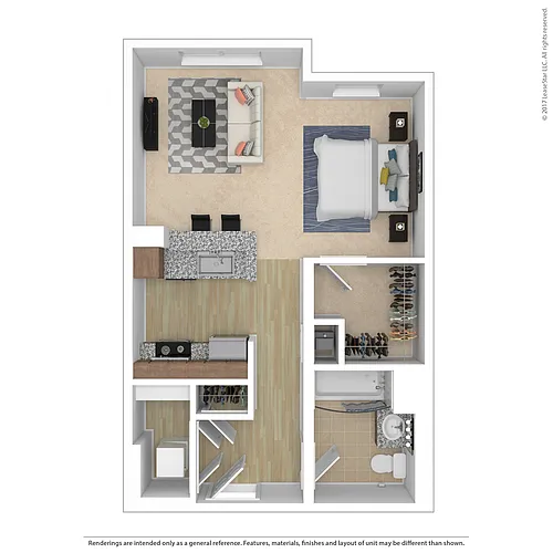 Floor plan Studio - F0A