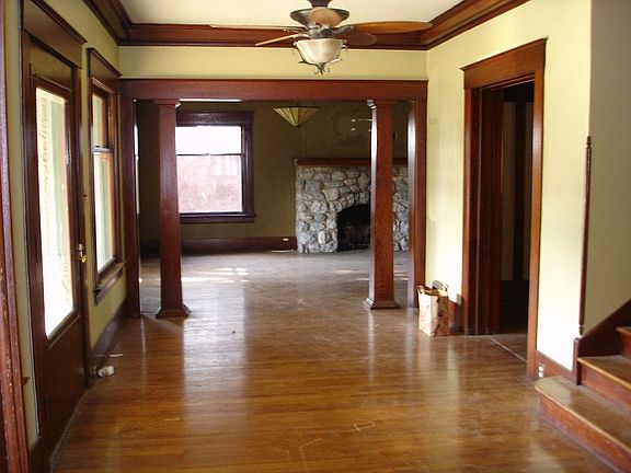 reception hall, living room and den