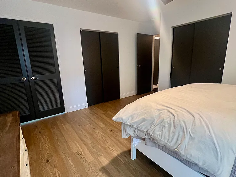Primary bedroom (corner view). 2 closets