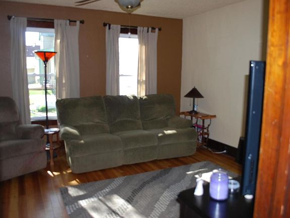 Awesome living room with hardwood floor!