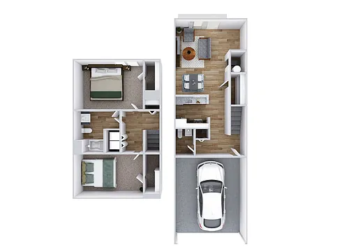 Floor plan Manor w/ Garage (Townhome)