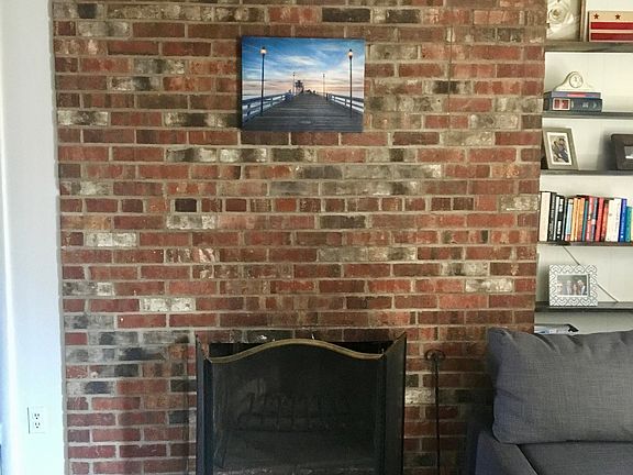 Wood-burning fireplace