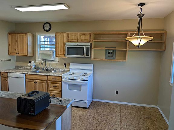 View from the living room into the kitchen