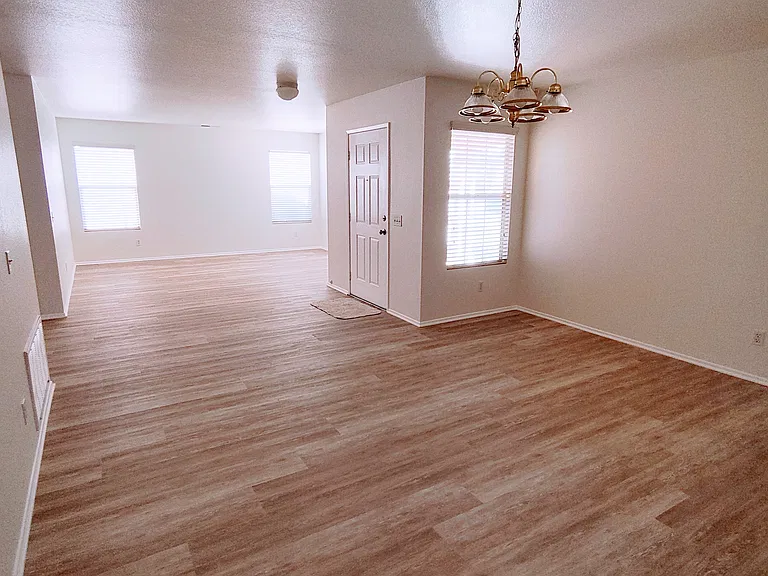 Dining Room, Front Door, and Living Room