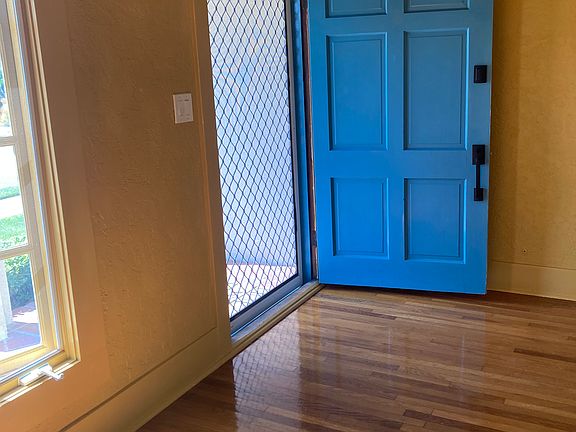 front door with new handleset and security screen